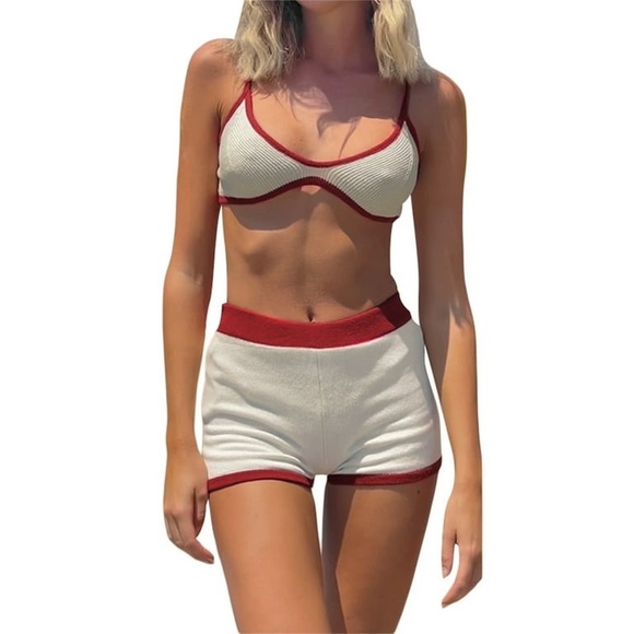 NWOT Asta Resort Lucia Shorts in Cherry - Picture 2 of 8